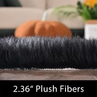 Tapis moderne en fausse fourrure douce et écologique, lavable à la main, style shag, pour chambre à coucher, chambre d'enfant, dortoir, appartement