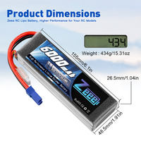 Zeee 11.1V 3S 6000mAh 60C Lipo Batterie EC5 Plug avec XT60 XT90 Connecteur 3S Lipo Batterie Pour RC Voiture Avion Camions Bateaux