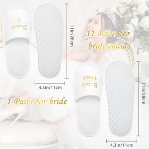 Ensemble de pantoufles jetables en tissu éponge de qualité supérieure pour hôtel, antidérapantes, confortables, taille voyage - Product Image 2