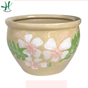 Kit de macetas de jardín de macetas de cerámica grandes hechas a mano para decoración del hogar y aplicación de plantación - Product Image 4