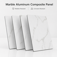 Panneau composite en aluminium (ACP/ACM) léger à motif marbre personnalisé, facile à installer pour la décoration de devantures de magasins