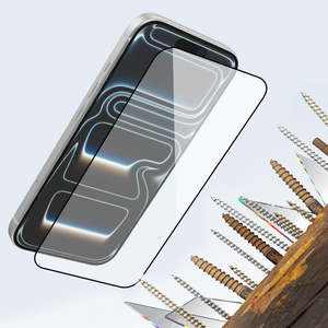 Protector de Pantalla de Vidrio Templado con Revestimiento de Carbono Tipo Diamante 9H 2.5D Anti-Rayones para iPhone 17 18 Pro Max Air - Product Image 5
