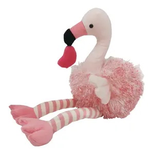 2023 Hot Selling Custom Kid Beautiful Luxurious Animal RPET Stuffing Plush Flamingo Toys For Girl