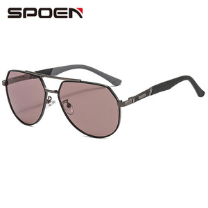 SPOEN Gafas de sol polarizadas para hombre, rectangulares, con montura completa, UV400, para conducir, a la moda - Product Image 3