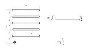 Porte-serviettes chauffant <span class=keywords><strong>mural</strong></span> électrique moderne avec surface PVD approuvée CE pour salle de <span class=keywords><strong>bain</strong></span> - Product Image 4