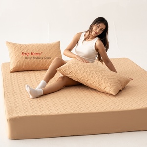 Oreillers, draps et protège-<span class=keywords><strong>matelas</strong></span> imperméables, ensemble <span class=keywords><strong>de</strong></span> draps <span class=keywords><strong>de</strong></span> luxe en microfibre personnalisés, 3 pièces, vente en gros en Chine - Product Image 1