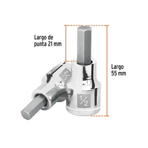 Boîte de 6 douilles hexagonales de 1/2 pouce, entraînement de 1/2 pouce, TRUPER - Product Image 2
