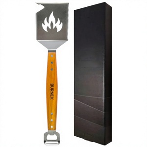 Spatule de barbecue 9-en-1 en acier inoxydable avec manche en plastique de 17 pouces, outil de cuisson antiadhésif et résistant à la chaleur, soudé - Product Image 2