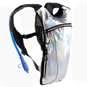 Clair Hydratant Festival Hydratation Packs Eau Holographique PVC Hydratation Sac À Dos pour Hommes Femmes pour Musique Festivals Raves