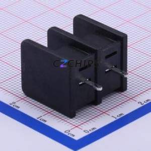 DBT30C-9.5-2P-BK-P Barrier Terminal Block Through hole Component (THT),P=9.5mm Connector Two Sides 9.5mm 1x2P Straight Pin - Product Image 1