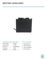 Automate programmable industriel d'occasion 6ES7340-1AH02-0AE0, tension de fonctionnement 5V, interface P-Bus pour systèmes de contrôle industriel