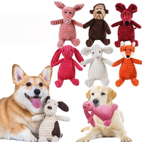 Jouets pour animaux de compagnie en velours côtelé assortis, jouets à mâcher pour chiens résistants aux morsures, jouets en peluche pour chiens de petite et moyenne taille