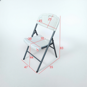كرسي قابل للطي خفيف الوزن ومقاوم للماء من البلاستيك HDPE للاستخدام الخارجي، سهل الحمل بتصميم عصري للأنشطة والحفلات - Product Image 4