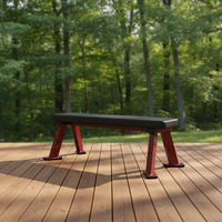 Banc de musculation plat commercial KAISHI, banc d'entraînement robuste pour la musculation de la poitrine, utilisation en salle de sport