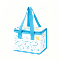 Sac isotherme portable Oxford tendance avec logo personnalisé, grand poignée, imperméable et poche en filet pour aliments
