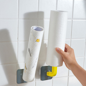 Wall Mounted Adhesive <b>Hooks</b> For <b>Kitchen</b> Lid Storage Yellow 13cm Punch Free - Product Image 2