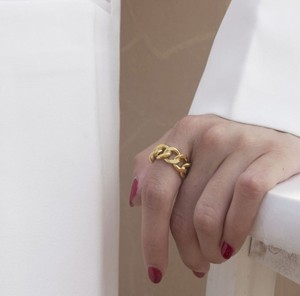 2021 Jewelry Design Geometric <strong>Thumb</strong> <strong>Ring</strong> Vintage Chunky Chain <strong>Rings</strong> for <strong>Women</strong> - Product Image 5