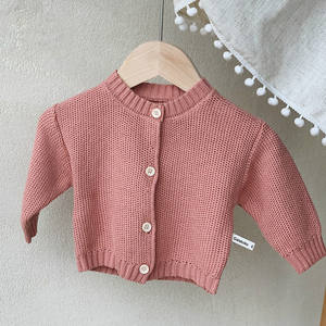 Vente flash - Manteau chaud d'hiver et d'automne, couleur unie, cardigan en tricot, vêtements pour bébé garçon et fille, pull en tricot pour bébé - Product Image 2