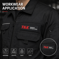 Étiquettes personnalisées pour t-shirts T&K, badges texturés en relief 3D, étiquettes, patchs en PVC à coudre sur les vêtements