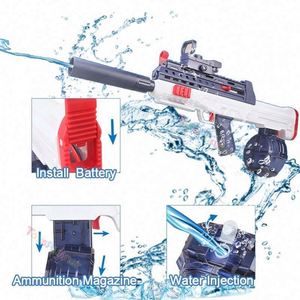 Mini Pistola de Agua Eléctrica para Niños, con Luz y Silenciador, Función de Chorro Automático, Juguete Luminoso para Diversión de Verano - Product Image 4