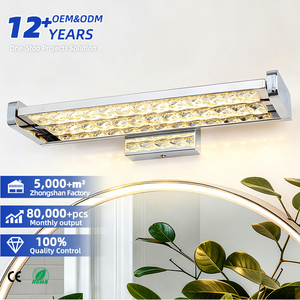 Black Modern LED Touch Control Metal Wall <b>Light</b> <b>Sconce</b> for Bathroom Bedroom Kitchen & Living Room - Product Image 1