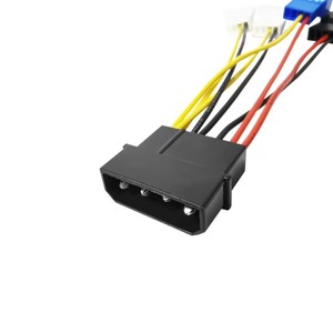 <span class=keywords><strong>Hub</strong></span> de contrôle de vitesse de ventilateur 4 ports, répartiteur de ventilateur <span class=keywords><strong>Molex</strong></span> 4 broches vers 3/4 broches, interrupteur 3 vitesses, régulation de tension 5V/7V/12V pour le refroidissement des boîtiers de PC de bureau - Product Image 2