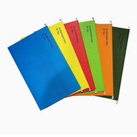 Classeurs suspendus en papier coloré avec inserts à languettes format Lettre, languettes coupées 1/3, assortis, organisateur de fichiers suspendus pour armoire de bureau