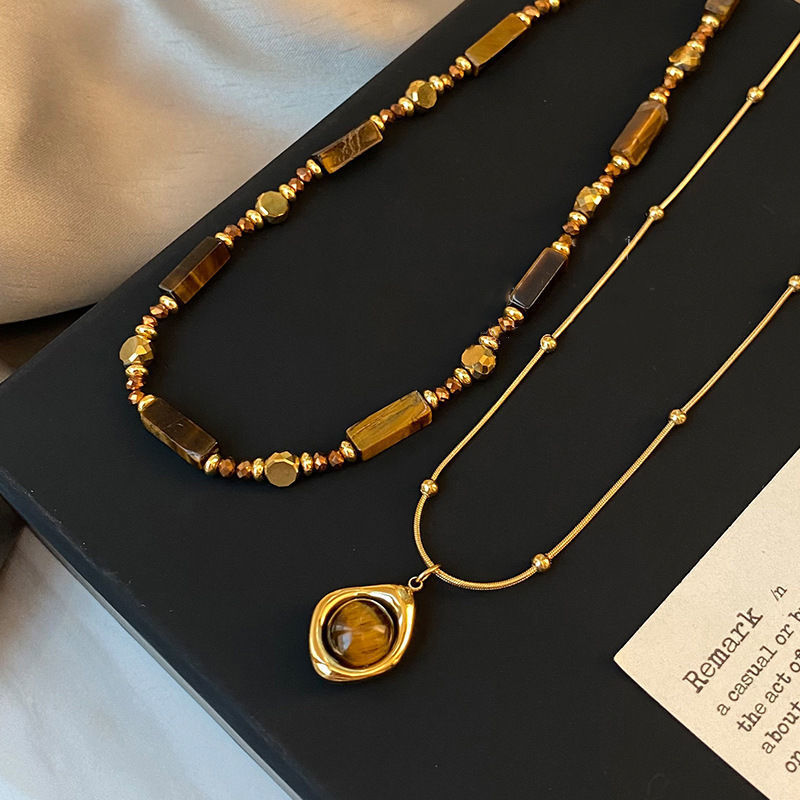 3 collane - oro - curry - placcatura in oro