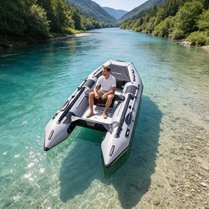 <span class=keywords><strong>Bateau</strong></span> <span class=keywords><strong>pneumatique</strong></span> à coque en aluminium AI380, 3,8 m (12,5 pi), 5 personnes, yacht sportif en PVC, plaque de fond en alliage d'aluminium, <span class=keywords><strong>moteur</strong></span> 35 CV - Product Image 1