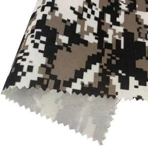 Usine en gros Camouflage tricoté tissu Alova 100% Polyester imprimé tissu respirant extérieur coupe-vent tissu à tricoter