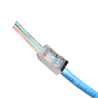 Prise RJ45 blindée étanche 8P8C connecteur mâle traversant le connecteur Rj45 prise modulaire Cat5e