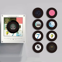 Faible MOQ Stray Kids NFC CD Player Aimant de réfrigérateur avec 9 CD pour décoration intérieure Veilleuse avec fonction rotative