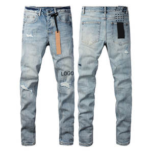 กางเกงยีนส์ผู้ชายทรงสลิมฟิต ขาดๆ แต่งลาย ล้างสีเก๋ๆ สไตล์ Kusb คุณภาพเยี่ยม เหมาะสำหรับแฟนหนุ่ม - Product Image 3