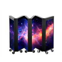 MILEC – Support d'affichage LED portable et pliable pour DJ, idéal pour boîtes de nuit, bars, scènes et événements de mariage – Garantie 3 ans, 1000 cd