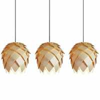 Suspension de lustre au design unique en bois massif moderne pour salle à manger et d'étude
