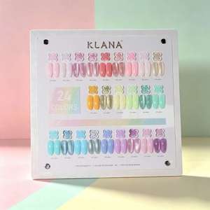 KLANA 24 Color Red Nail Gel Set UV Gel Polishes 15ml Red Sheer <b>Jelly</b> Gel Permanent Cat-eye for Nail Salon with Color Chart OEM - Product Image 5