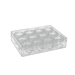 Transparent Plastic Storage Box 12 Pcs With Lids For Jewelry Earrings Facial Masks Dispensing Bottles Daily Necessities - Product Image 4