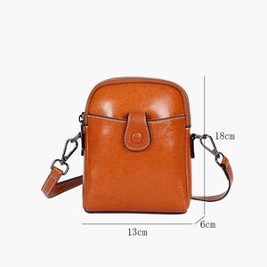 AndoBag - Bolso de Mano Vintage para Mujer, Bolso Bandolera de Cuero Vacuno Genuino Togo, Bolso Pequeño 8007 - Product Image 5