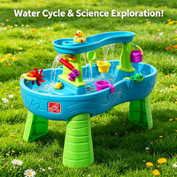 Lucky Toys Summer Fun Beach Tool Set Ensemble de table de plage en cascade à deux niveaux 14PCS pour l'été et ensemble de jeu de plage complet