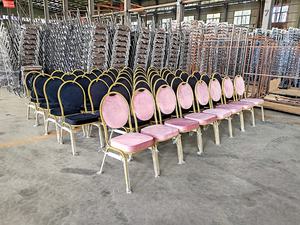 Chaises de Banquet en Tissu avec Structure en Métal pour Hôtel, Fête et Mariage, Couleurs OEM, Fabricant Chinois à Bas Prix - Product Image 2
