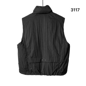 Gilet matelassé sans manches zippé en laine brodée personnalisée, coupe ajustée, grande taille, décontracté, pour homme - Product Image 2