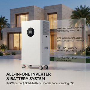 Sistema de Almacenamiento de Energía Doméstico Todo en Uno OEM ODM de 51.2V 300Ah LiFePO4 con Ruedas, CAN RS485, de Pie, 8kWh - Product Image 6