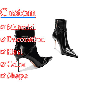 יצרן מותאם אישית סגנון מחודד-הבוהן מגפיים קצרים לנשים, <span class=keywords><strong>2026</strong></span> בסגנון חדש הסתיו - Product Image 2