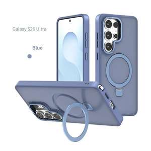 Coque de téléphone adaptée pour Samsung S26 Plus, cadre métallique givré, support magnétique invisible, protection complète, coque anti-chute - Product Image 5