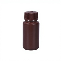 Bouteille ronde en plastique HDPE ambré brun de 500 ml et 1000 ml pour réactifs de laboratoire, liquides et poudres