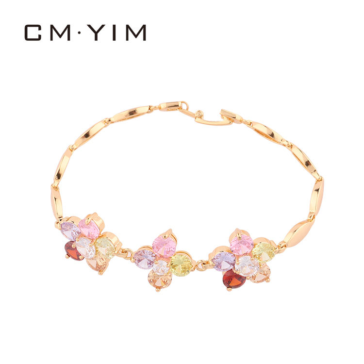 Shop CM YIM Jewelry Wholesale Trendy 18K Gold-Plated Zircon
