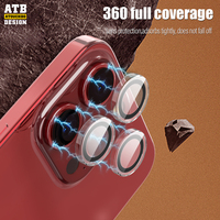 Protection d'objectif d'appareil photo en verre trempé incurvé 3D ATB, anti-choc, étanche, anti-traces de doigts, anti-rayures pour 14 Pro Max