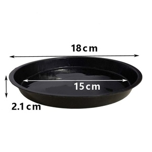 Vassoi Circolari in Plastica Spessa Nera di Varie Dimensioni per <span class=keywords><strong>Piante</strong></span> <span class=keywords><strong>da</strong></span> Giardino e <span class=keywords><strong>Balcone</strong></span> - Product Image 5
