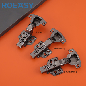 Roeasy giấu thủy lực đồ nội thất bản lề với bao gồm 35mm cup Overlay màu đen mềm đóng cửa tủ Bản lề cho tủ quần áo - Product Image 1