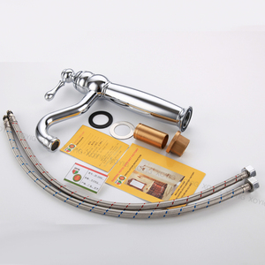 Phong Cách Châu Âu Titan Vàng Brass Chiều Rộng Cao Lưu Vực Vòi Nước, Khách Sạn Nhà Cổ Nóng Và Lạnh Dài Lưu Vực Mixer - Product Image 5